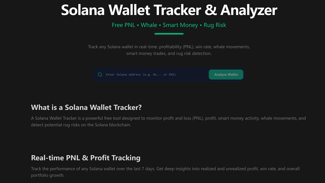 Solana Wallet Tracker & PNL Analyzer